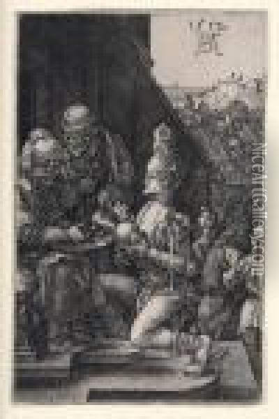 Pilate Washing His Hands Oil Painting - Albrecht Durer