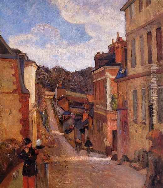 Rue Jouvenet Rouen Oil Painting - Paul Gauguin