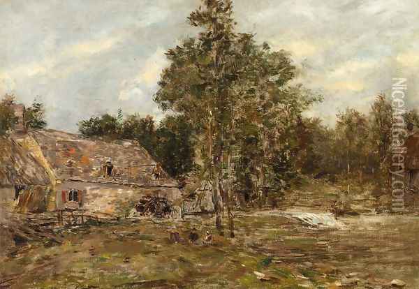 The Mill, Saint-Cenery Oil Painting - Eugene Boudin