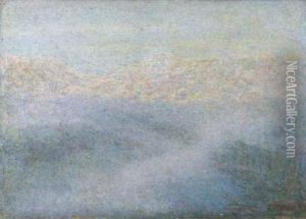 Alba In Alta Montagna (luci D'aurora) Oil Painting - Emilio Longoni