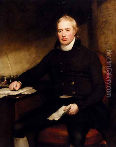 Portrait Of Sir Everard Home (1756-1832) Oil Painting - Sir William Beechey