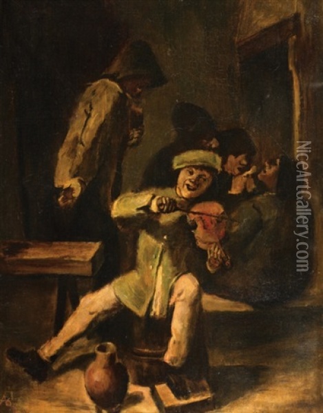 Fiddler In The Tavern Oil Painting - Adriaen Brouwer
