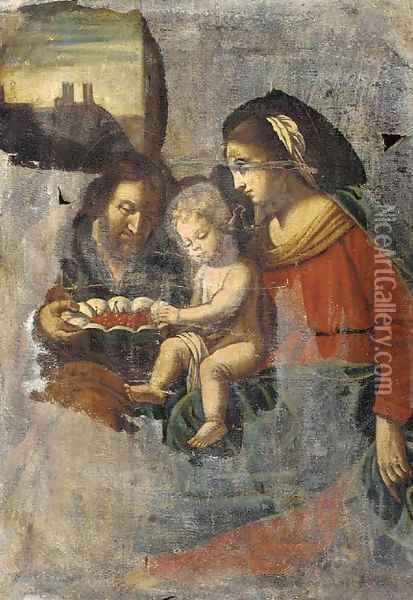 The Holy Family Oil Painting - North-Italian School