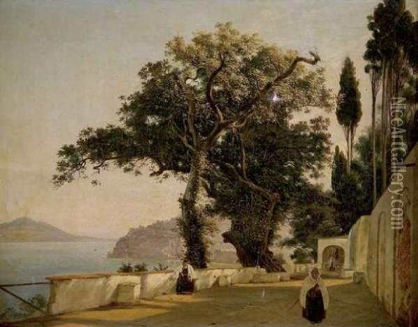Vue Prise Dans Le Golfe De Naples Oil Painting - Carlo Bevilacqua