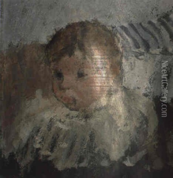 Kinderkop (head Of A Child) Oil Painting - Henri Evenepoel