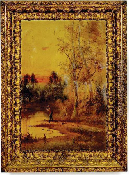 On Fallen Leaf Lake Oil Painting - Frederick Ferdinand Schafer