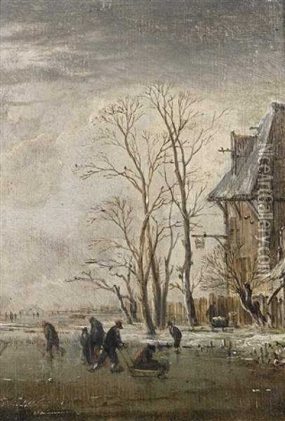 Paysage D'hiver Oil Painting - Aert van der Neer