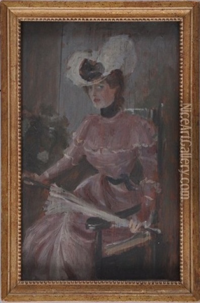 Portrait Of Lulu Morris (sketch) Oil Painting - Pierre (Prince) Troubetzkoy