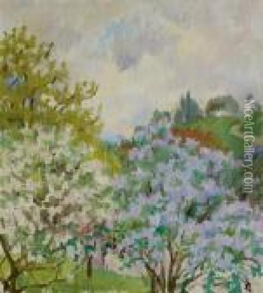 Paesaggio Primavera Oil Painting - Giovanni Giacometti