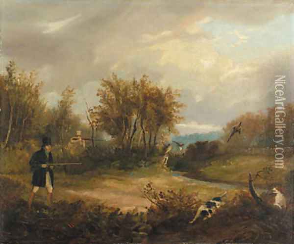 Pheasant shooting Oil Painting - Samuel John Egbert Jones