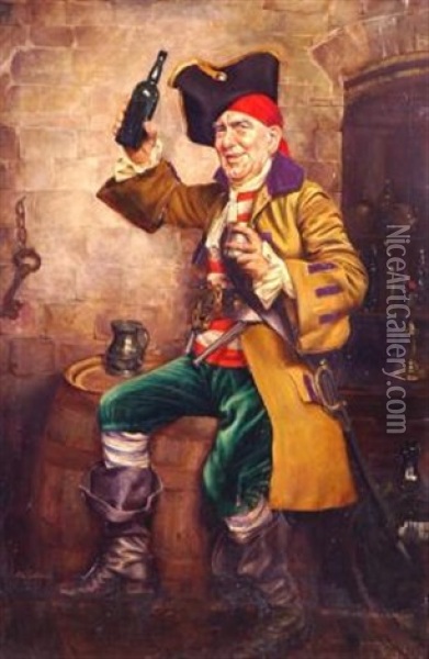 Portrait Of A Pirate Oil Painting - Alfred Lyndon Grace