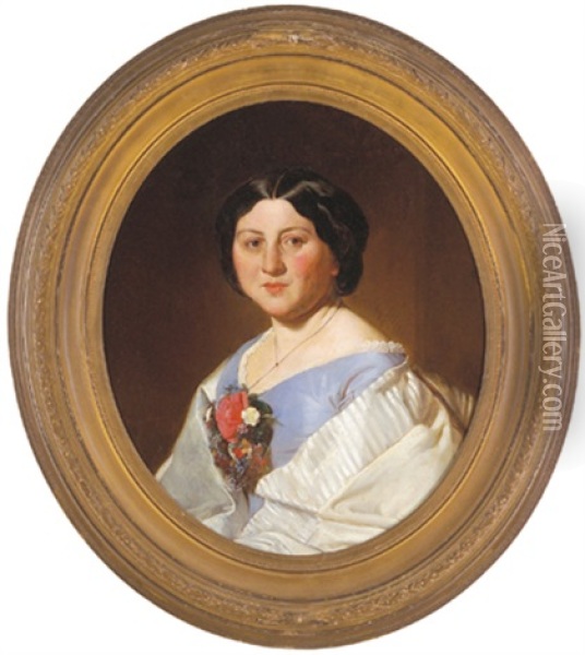 Bildnis Einer Dame Oil Painting - Heinrich von Angeli