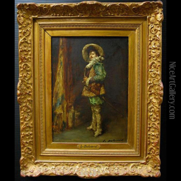 Cavalier With Pipe Oil Painting - Hippolyte F. Leon Duluard