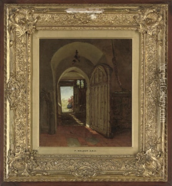 The Old Church Oil Painting - Frederic Walker