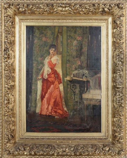 Femme Au Boudoir Oil Painting - Frans Verhas