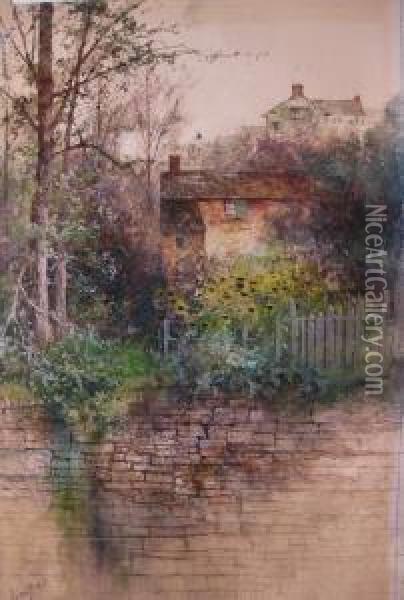 Country House And Wall Oil Painting - Julian Walbridge Rix