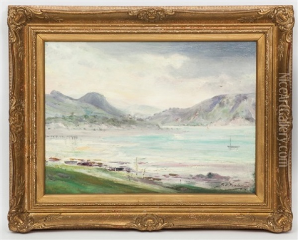 Scottish Loch Oil Painting - Robert Fowler