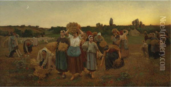 The Gleaners (after Jules Breton) Oil Painting - Alfred Bryant Copeland