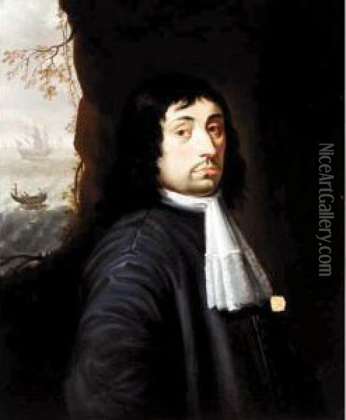 Portrait Of Admiral Bodham Oil Painting - Pieter Nason