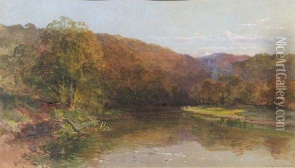 The Wye Valley Oil Painting - Charles Brooke Branwhite