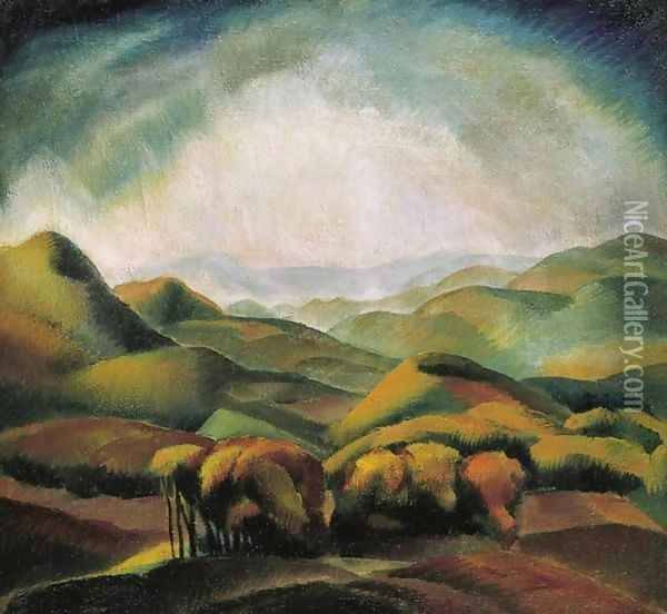 Landscape 1923 Oil Painting - Erzsebet Korb