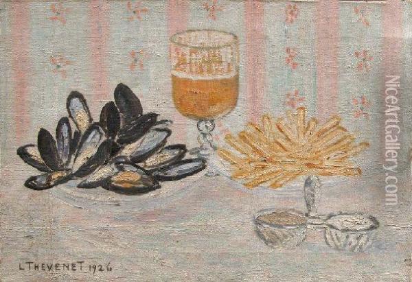[moules Frites] Oil Painting - Louis Thevenet