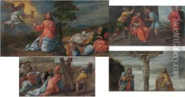 L'orazione Nell'orto Oil Painting - Ippolito Scarsella (see Scarsellino)