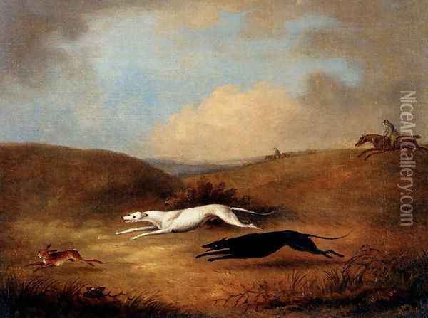 Robert Poole's Greyhounds, Pigeon And Polecat Oil Painting - Dean Wolstenholme, Snr.