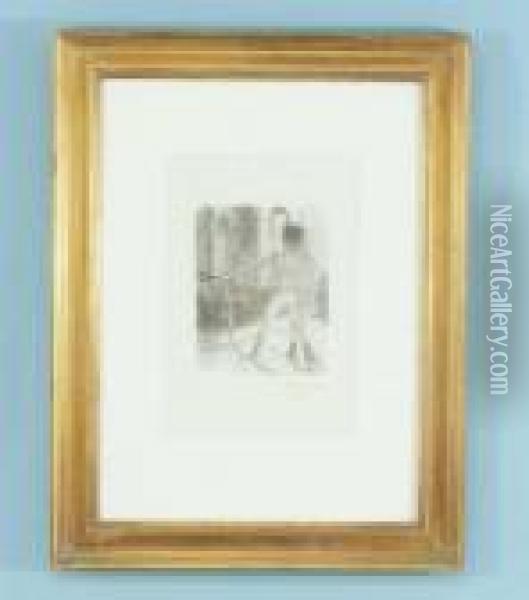 Au Pieddu Sinai:schlome
Fuss A La Synague Oil Painting - Henri De Toulouse-Lautrec