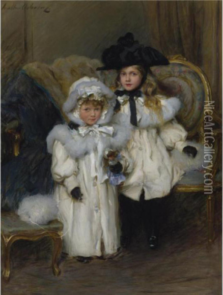 Dorothy And Irene Falkiner Oil Painting - Walter Frederick Osborne