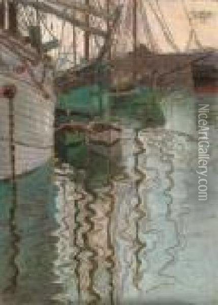 Hafen Von Triest Oil Painting - Egon Schiele