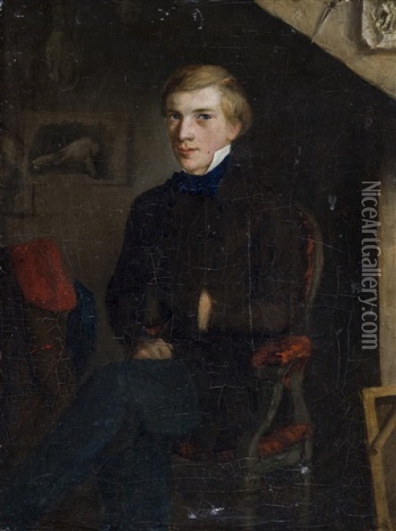 Portrait De Benjamin Archinard Oil Painting - Francois-Louis-David Bocion