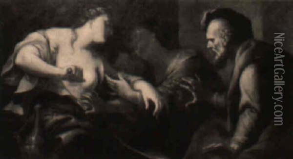 The Death Of Lucretia Oil Painting - Nicola Grassi
