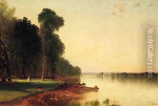 Summer Day On Conesus Lake Oil Painting - John Frederick Kensett