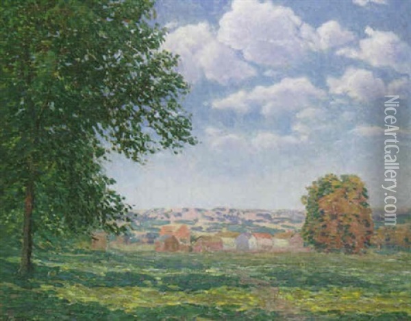 A Summer Landscape Oil Painting - Christian J. Walter
