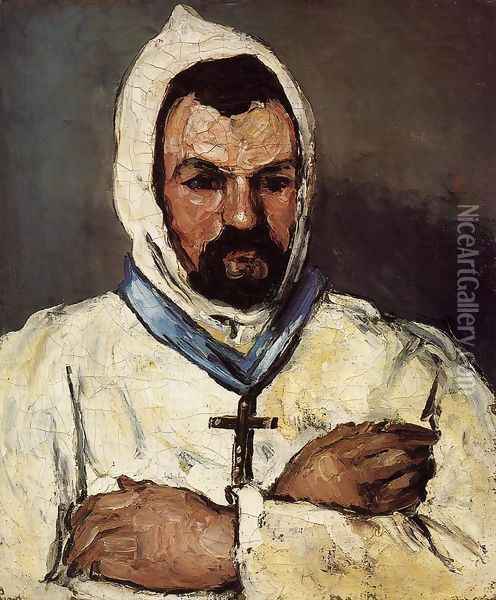 Portrait Of Uncle Dominique As A Monk Oil Painting - Paul Cezanne