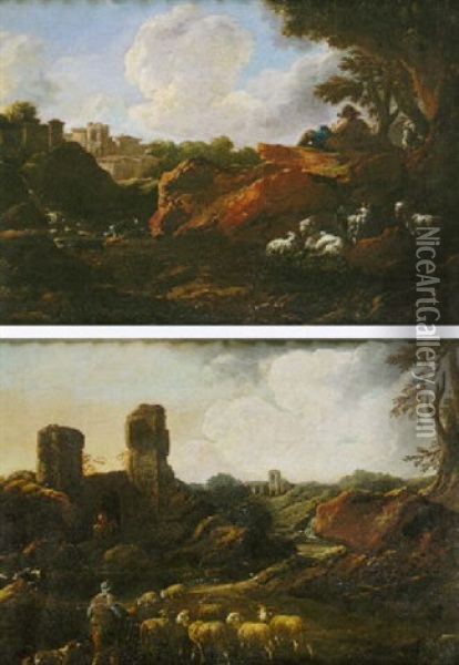 Paysages Pastoraux Oil Painting - Domenico Brandi