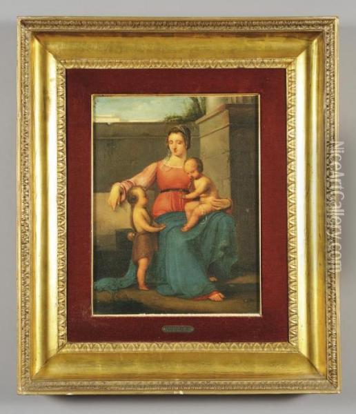 Madonna Con Bambino E San Giovannino Oil Painting - Eugenio Bosa