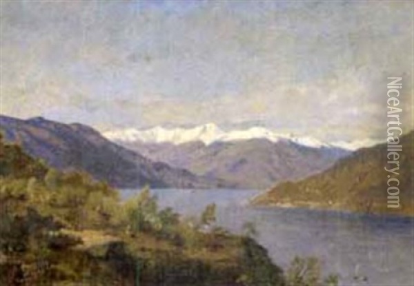 Canobbio Am Langensee Oil Painting - Johann-Joseph Geisser