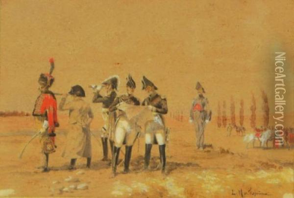 Scenes Militaires Oil Painting - Louis-Ferdinand Malespina
