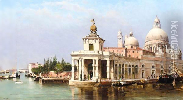 The Customs House And Santa Maria Della Salute, Venice Oil Painting - Antonietta Brandeis