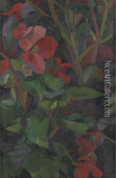 Fleurs Oil Painting - Robert Delaunay