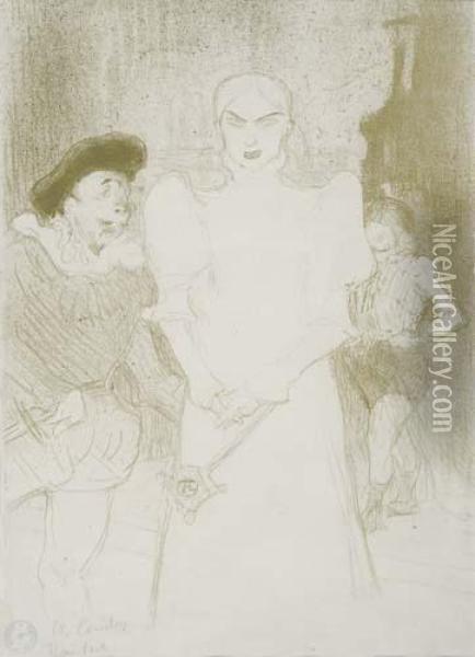 A L'opera, Madame Caron Dans Faust Oil Painting - Henri De Toulouse-Lautrec