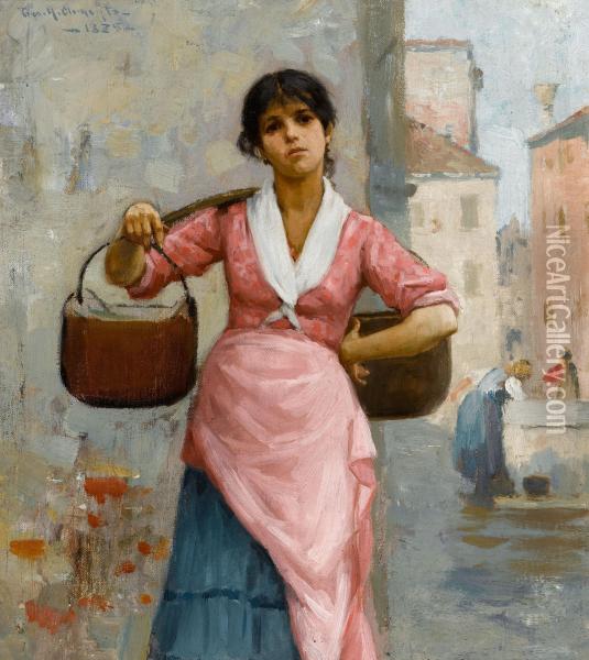 The Water Girl Oil Painting - George Henry Clements