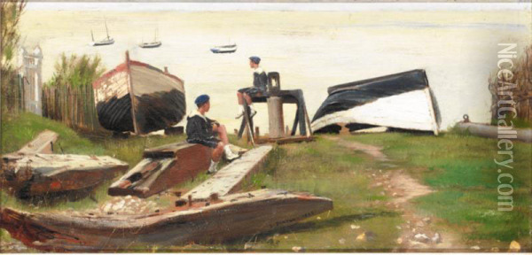 The Young Sailors Oil Painting - Edouard Dantan