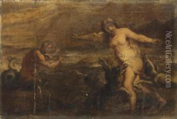 Glaucus And Scylla Oil Painting - Theodor Van Thulden