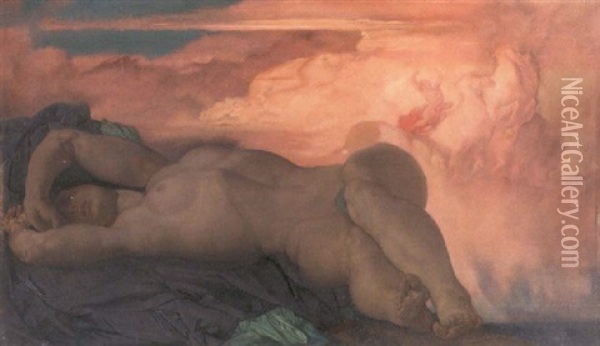 The Dream Oil Painting - Rudolf Jettmar