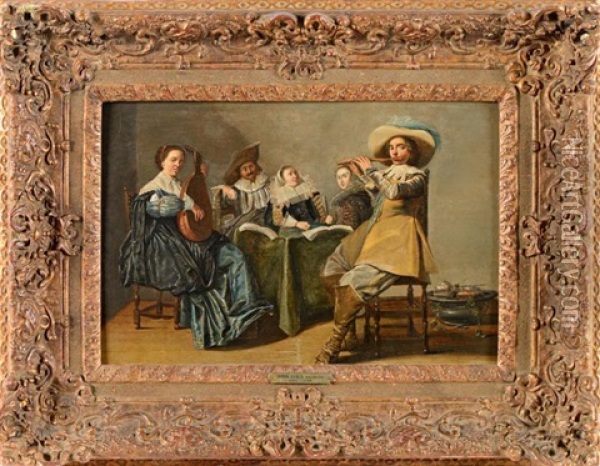 Concert Dans Un Interieur Oil Painting - Dirck Hals
