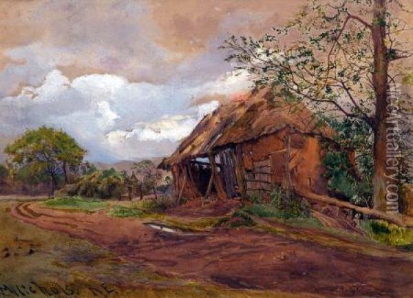 An Old Barn Oil Painting - Catherine Maude Nichols