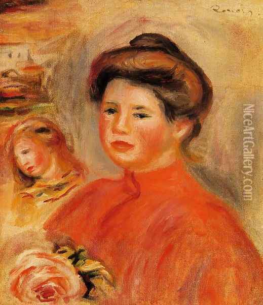 Gabrielle At Her Window Oil Painting - Pierre Auguste Renoir